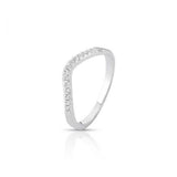 Anel V detalhe cravejado