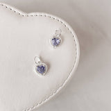 Pingente zircônia coração 6mm azul tiffany