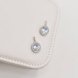 Pingente zircônia oval Silver com cravejado