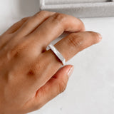 Anel reto liso pesado