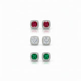 Brinco Liso Lap Quadrado 9mm