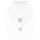 Escapulário Liso Lap Espírito Santo e Pedra Quadrada