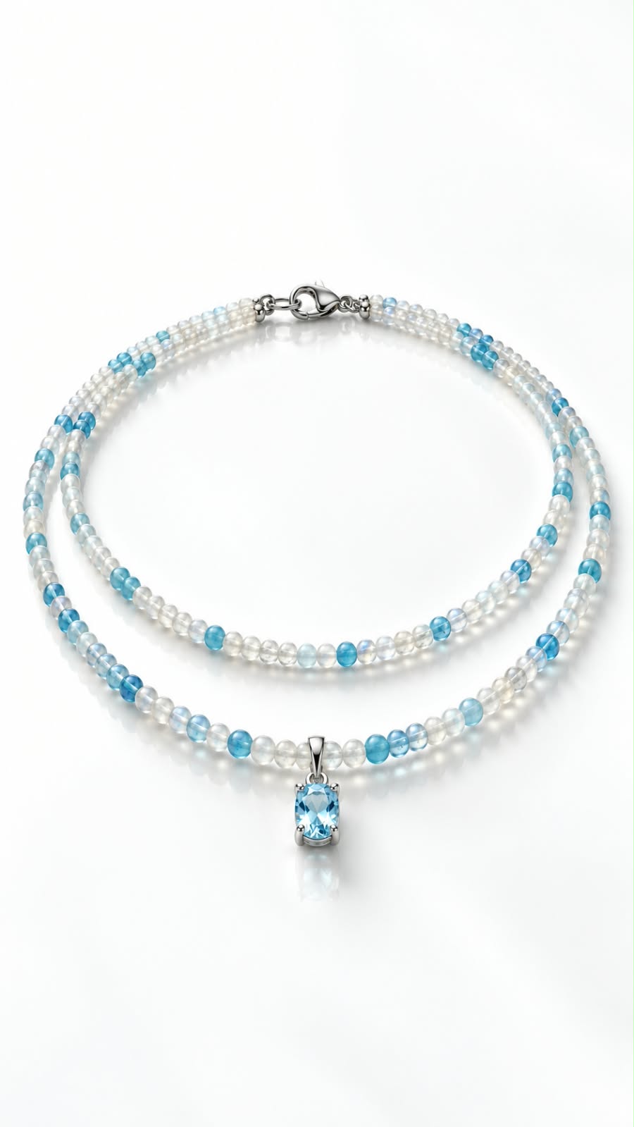 Colar Choker Preciosa Água Marinha