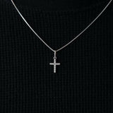 Colar de prata com Cruz Cravejada