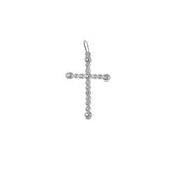 Pingente cruz fio bolinhas 30mm