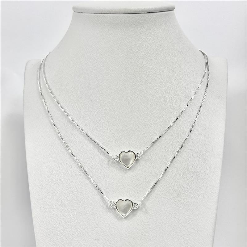 Escapulário Liso Lap Coração Madrepérola