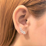 Brinco Prata Asa com Zircônia