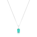 Colar pingente zircônia acqua