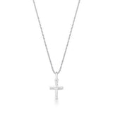 Colar de prata com Cruz Cravejada