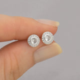 Brinco Círculo Ponto de Luz Cravejado