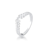 Anel Chevron Raminho Liso