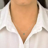 Colar Ponto de Luz Redondo Verde