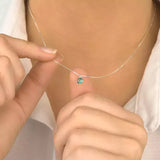 Colar Ponto de Luz Redondo Verde