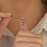 Pingente de Prata Pedra Oval