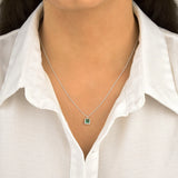 Colar Quadrado 6mm Turmalina