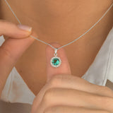 Colar Ponto de Luz Turmalina Cravejado