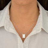 Escapulário madrepérola e pedra ônix 12mm 60cm