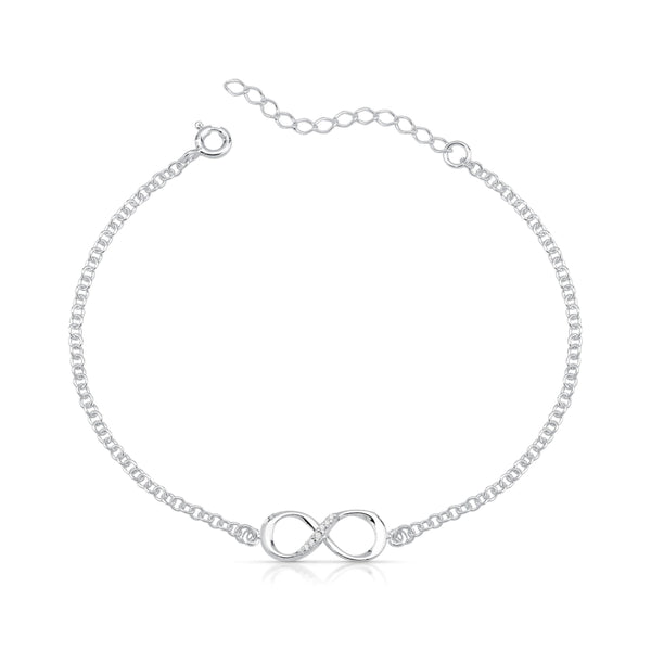 Pulseira Infinito Meio-Cravejado