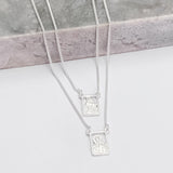 Escapulario Prata Nossa Senhora e Sagrado Coração de Jesus