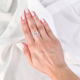 Anel Prata Coração Vazado Cravejado