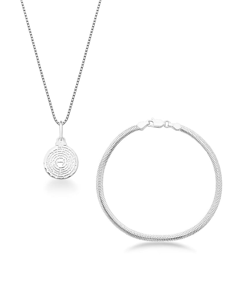 Kit Colar Pai Nosso e Pulseira lacraia