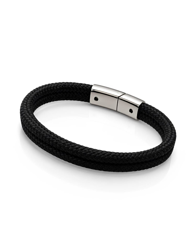 Pulseira Corda Náutica 5mm Preta