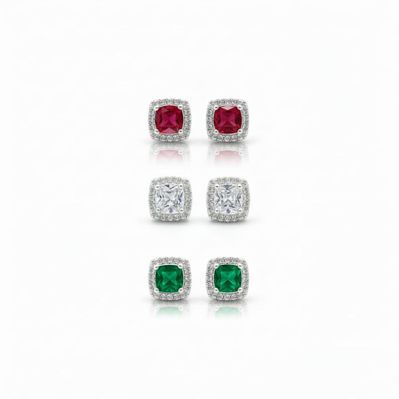 Brinco Liso Lap Quadrado 9mm