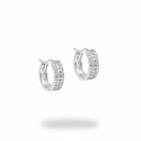 Argola Lisa Lap Metade Cravejada