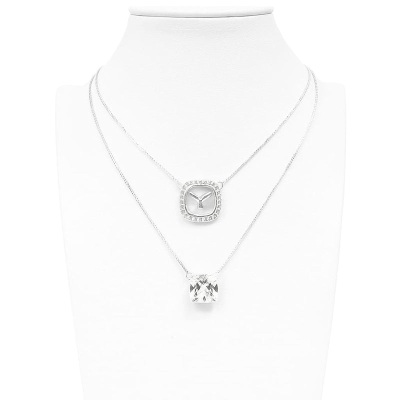 Escapulário Liso Lap Espírito Santo e Pedra Quadrada