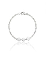 Pulseira 3 Corações Lisos