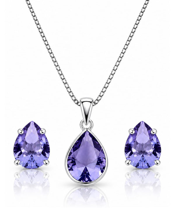 Conjunto Zircõnia Roxo