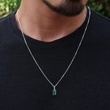 Colar pingente zircônia acqua