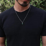 Colar pingente zircônia acqua