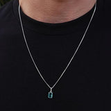 Kit  Colar zircônia acqua e Pulseira Grumet Elo Duplo