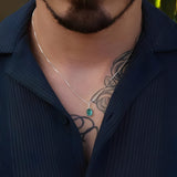 Colar pingente zircônia acqua