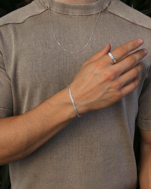 Pulseira corrente grumet flat 3.8 21cm