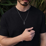 Kit Masculino Colar Crucifixo e Pulseira Grumet